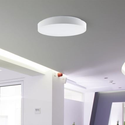 Светодиодный потолочный светильник с регулированием яркости LED/40W/230V 3000-6500K 39,5 см белый + дистанционное управление