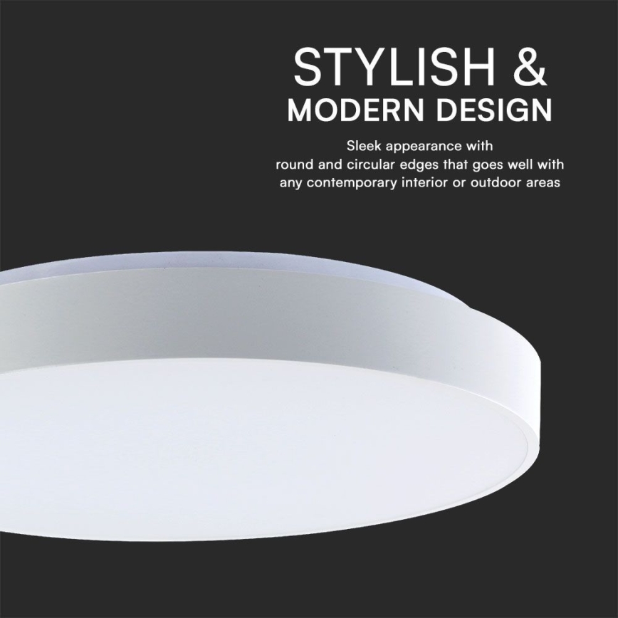 Светодиодный потолочный светильник с регулированием яркости LED/40W/230V 3000-6500K 39,5 см белый + дистанционное управление
