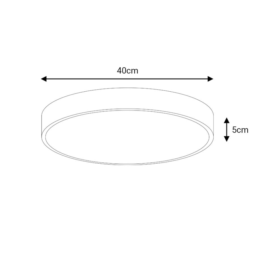 Светодиодный потолочный светильник с регулированием яркости LED/40W/230V 3000-6500K диаметр 40 см белый + дистанционное управление