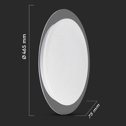 Светодиодный потолочный светильник с регулированием яркости LED/40W/230V 3000K/4000K/6500K диаметр 46,5 см + дистанционное управление