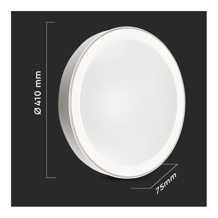 Светодиодный потолочный светильник с регулированием яркости LED/40W/230V 3000K/4000K/6500K диаметр 41 см + дистанционное управление