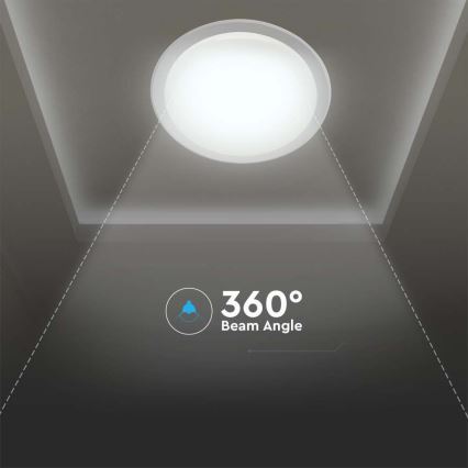 Светодиодный потолочный светильник с регулированием яркости LED/40W/230V 3000K/4000K/6500K диаметр 56,5 см + дистанционное управление