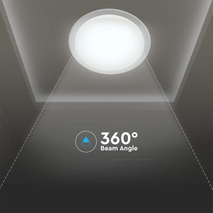 Светодиодный потолочный светильник с регулированием яркости LED/40W/230V 3000K/4000K/6500K диаметр 56,5 см + дистанционное управление