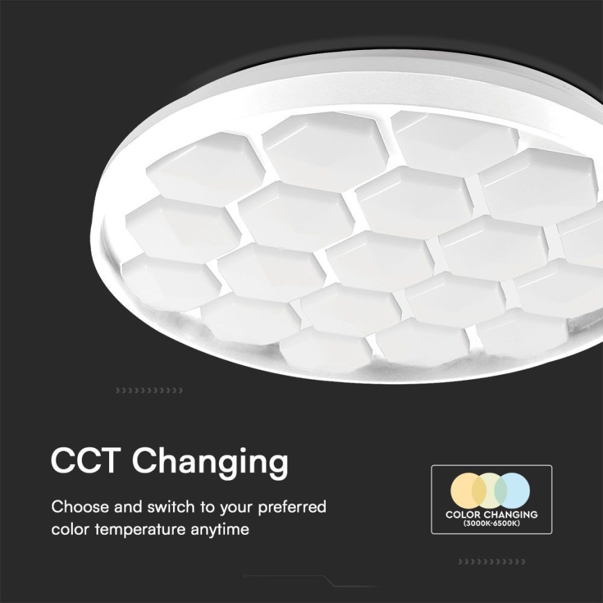 Светодиодный потолочный светильник с регулированием яркости LED/60W/230V 3000/4000/6500K диаметр 49 см + дистанционное управление