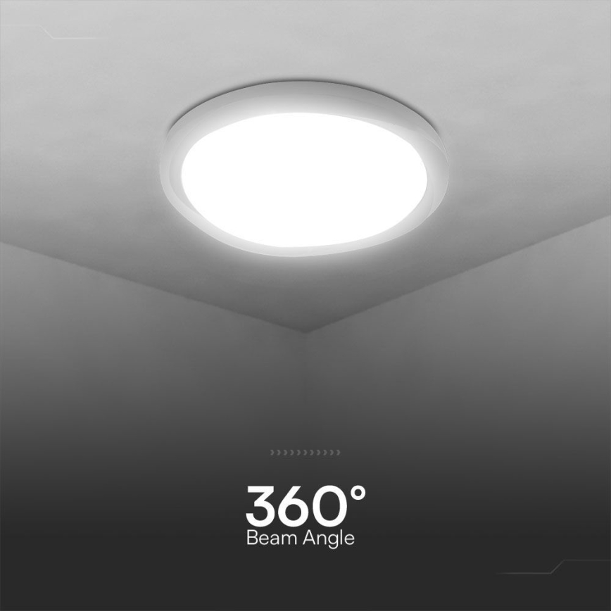 Светодиодный потолочный светильник с регулированием яркости LED/60W/230V 3000-6500K 49,2 см белый + дистанционное управление