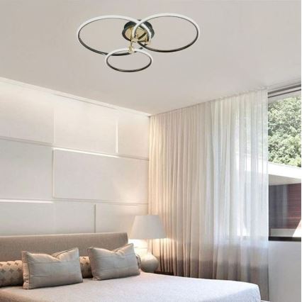 Светодиодный потолочный светильник с регулированием яркости LED/64W/230V 3000-6500K + дистанционное управление