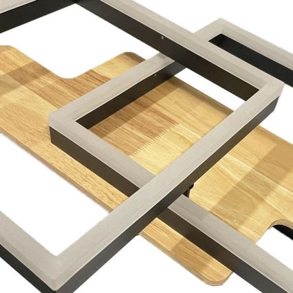 Светодиодный потолочный светильник с регулированием яркости LED/85W/230V 3000-6500K дуб + дистанционное управление