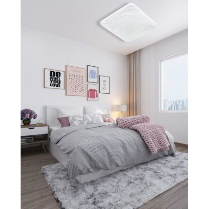 Светодиодный потолочный светильник с регулированием яркости NERIS LED/36W/230V 2700-6500K 43x43 см + дистанционное управление