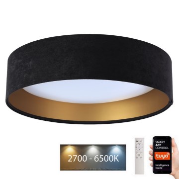 Светодиодный потолочный светильник с регулированием яркости SMART GALAXY LED/36W/230V диаметр 55 см 2700-6500K Wi-Fi Tuya черный/золотой + дистанционное управление