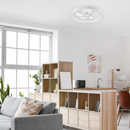 Светодиодный потолочный светильник с вентилятором и регулированием яркости FARGO LED/37W/230V белый + дистанционное управление