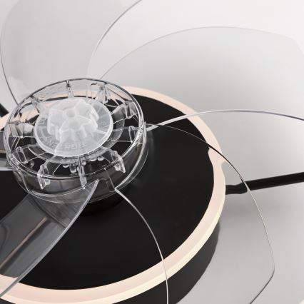 Светодиодный потолочный светильник с вентилятором и регулированием яркости FARGO LED/37W/230V черный + дистанционное управление