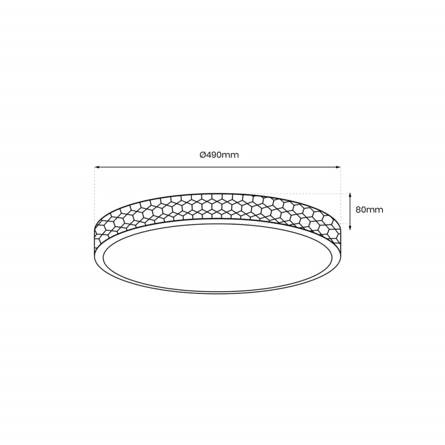 Светодиодный потолочный светильник SHINY LED/34W/230V золотистый