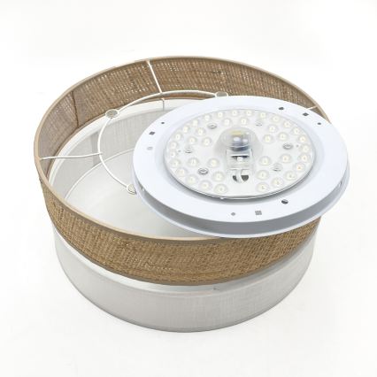 LED потолочный светильник SIRJA BOHO LED/20W/230V 4000K Ø 35 см бежевый/белый