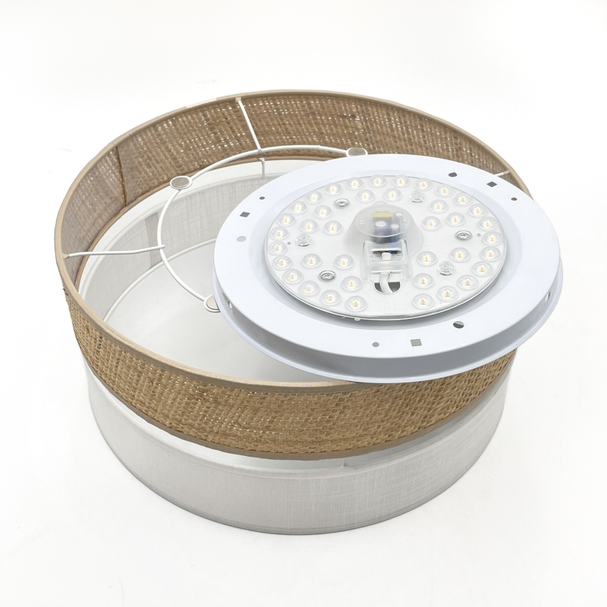 LED потолочный светильник SIRJA BOHO LED/20W/230V 4000K Ø 35 см бежевый/белый