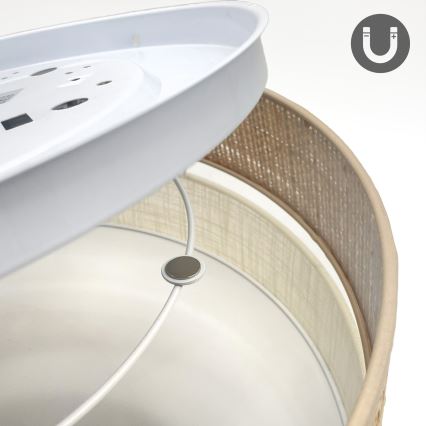 LED Потолочный светильник SIRJA BOHO LED/36 Вт/230 В 4000 К диам. 45 см бежевый/кремовый
