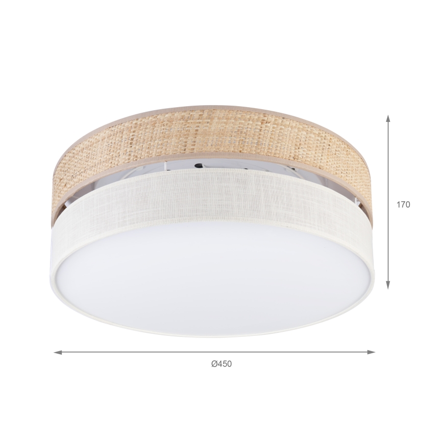 LED Потолочный светильник SIRJA BOHO LED/36 Вт/230 В 4000 К диам. 45 см бежевый/кремовый