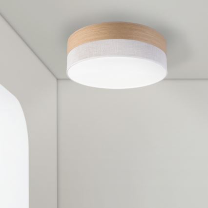 Светодиодный потолочный светильник SIRJA WOOD LED/36W/230V диаметр 45 cm белая/дуб