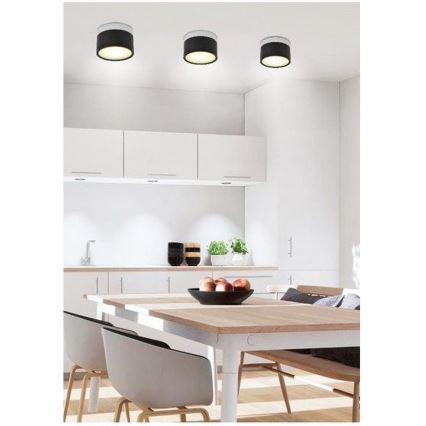 Светодиодный потолочный светильник TUBA LED/9W/230V белый/черный