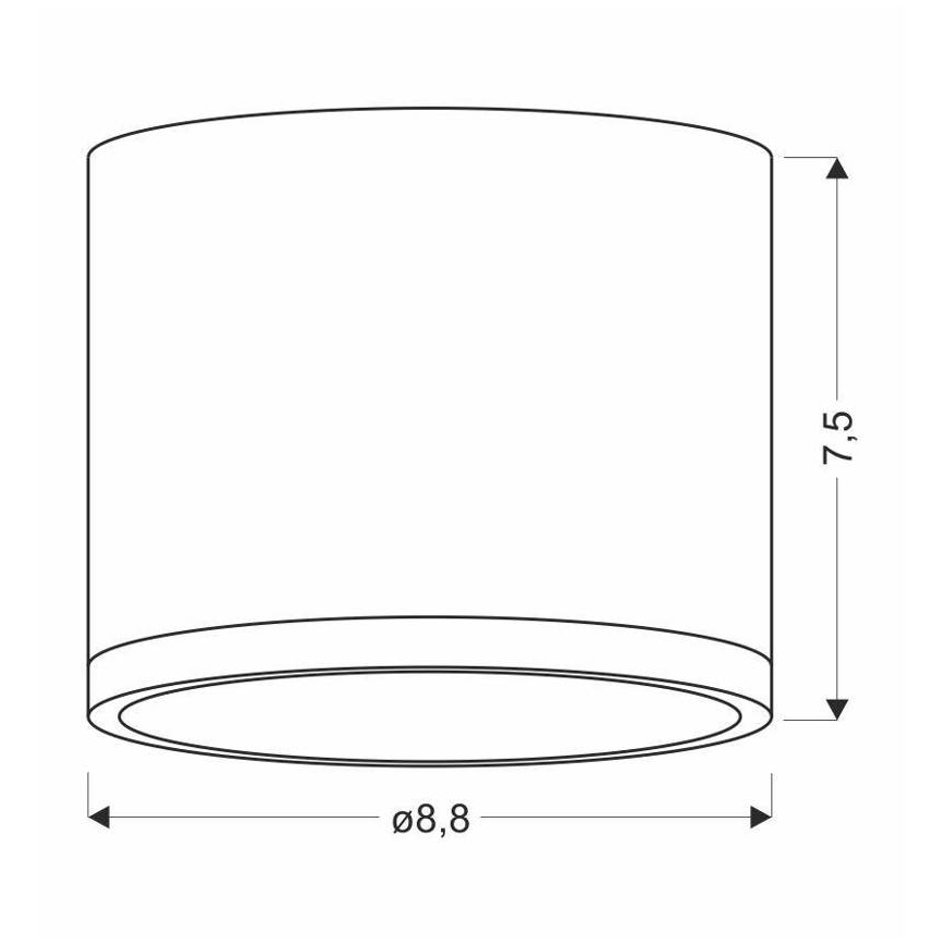 Светодиодный потолочный светильник TUBA LED/9W/230V