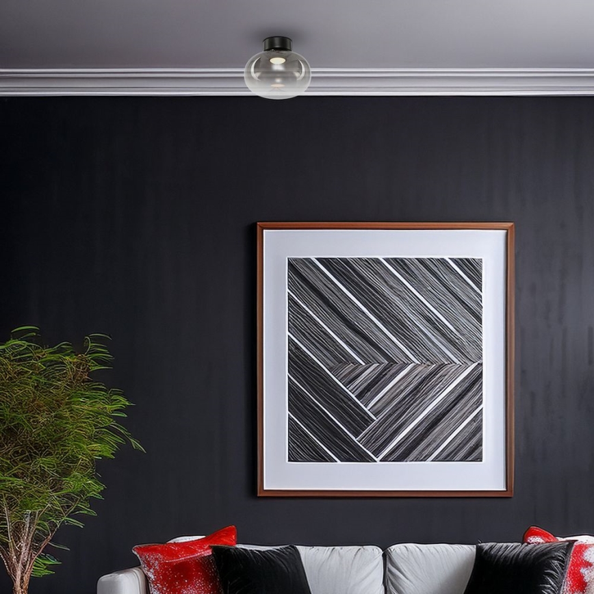 Светодиодный потолочный светильник VASO LED/4W/230V диаметр 18 см черный/дымчатый