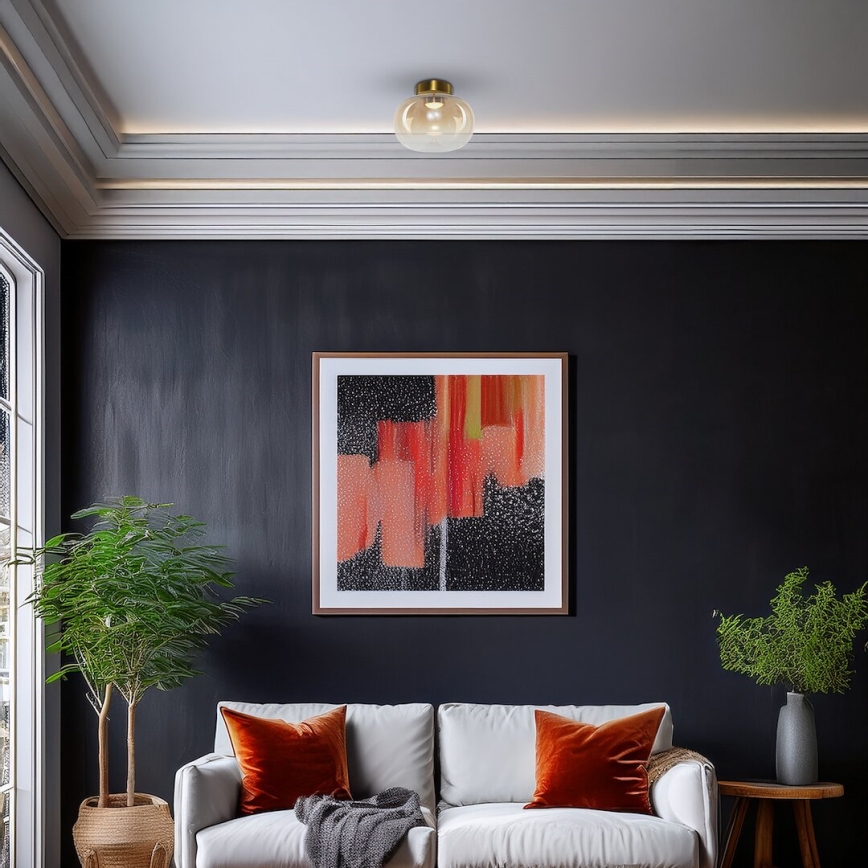 Светодиодный потолочный светильник VASO LED/4W/230V диаметр 18 см золотистый/дымчатый