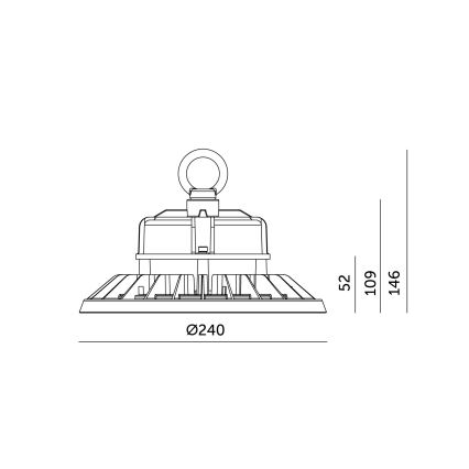Светодиодный потолочный технический светильник RIO PRO HIGHBAY LED/100W/230V 4000K IP65