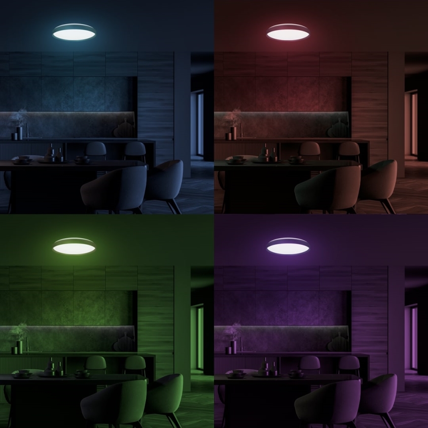 Светодиодный потолочный RGB-светильник с регулированием яркости RINGO LED/36W/230V + дистанционное управление