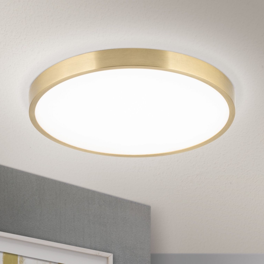 Светодиодный потолочный светильник BULLY LED/28W/230V диаметр 28 см золотистый