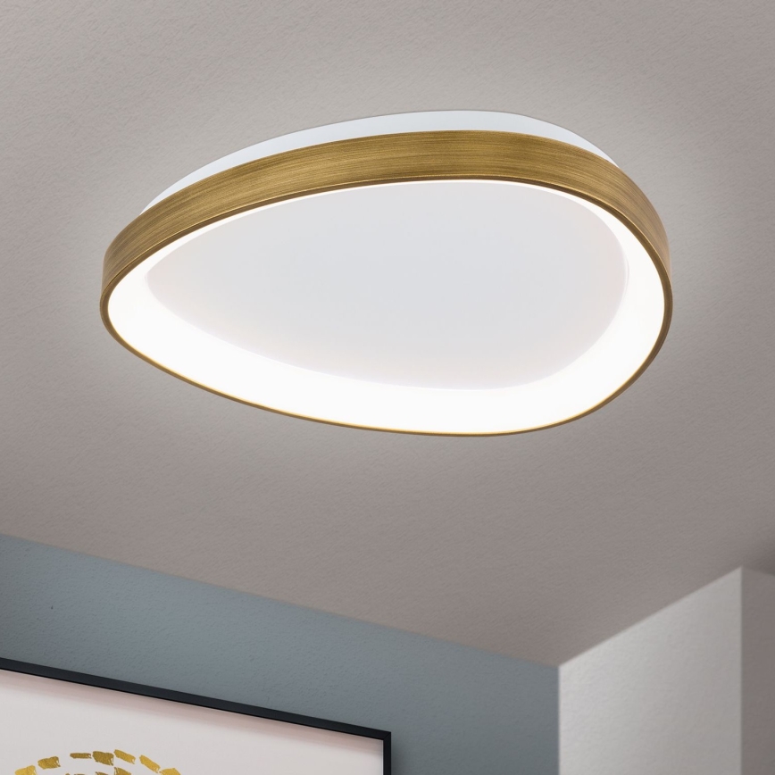 Светодиодный потолочный светильник CHARLIE LED/35W/230V диаметр 45 см золотистый