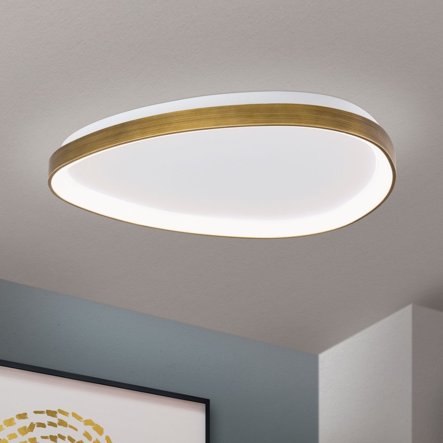 Светодиодный потолочный светильник CHARLIE LED/48W/230V диаметр 65 см золотистый