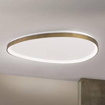 Светодиодный потолочный светильник CHARLIE LED/72W/230V диаметр 80 см золотистый