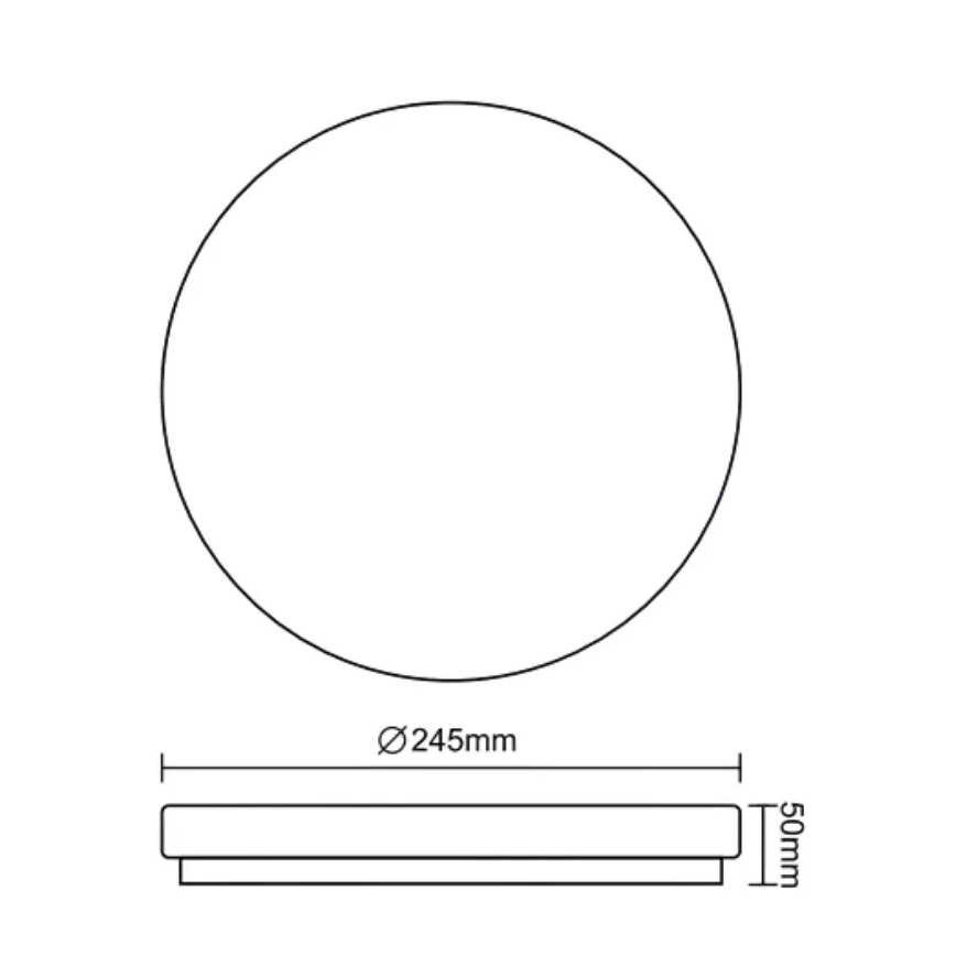 Светодиодный потолочный светильник для ванной OPAL LED/12W/230V, диаметр 24,5 см, IP44, белый
