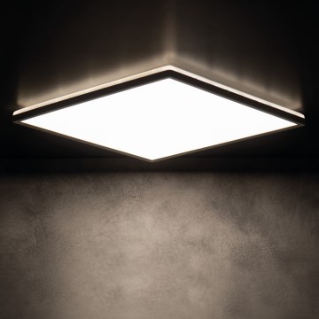 Светодиодный потолочный светильник для ванной комнаты AZPO LED/22W/230V 42x42 см IP54 черный