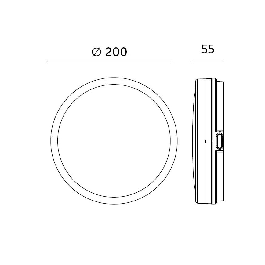 Светодиодный потолочный светильник для ванной комнаты LED/12W/230V 3000/4000/6500K IP65 диаметр 20 см белый