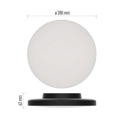 Светодиодный потолочный светильник для ванной комнаты LED/15W/230V 3000/4000/5700K IP55 черная