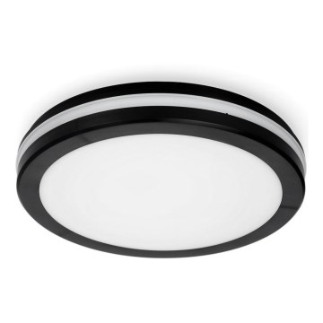 Светодиодный потолочный светильник для ванной комнаты LED/18W/230V 3000/4000/6500K IP65 диаметр 30 см черный