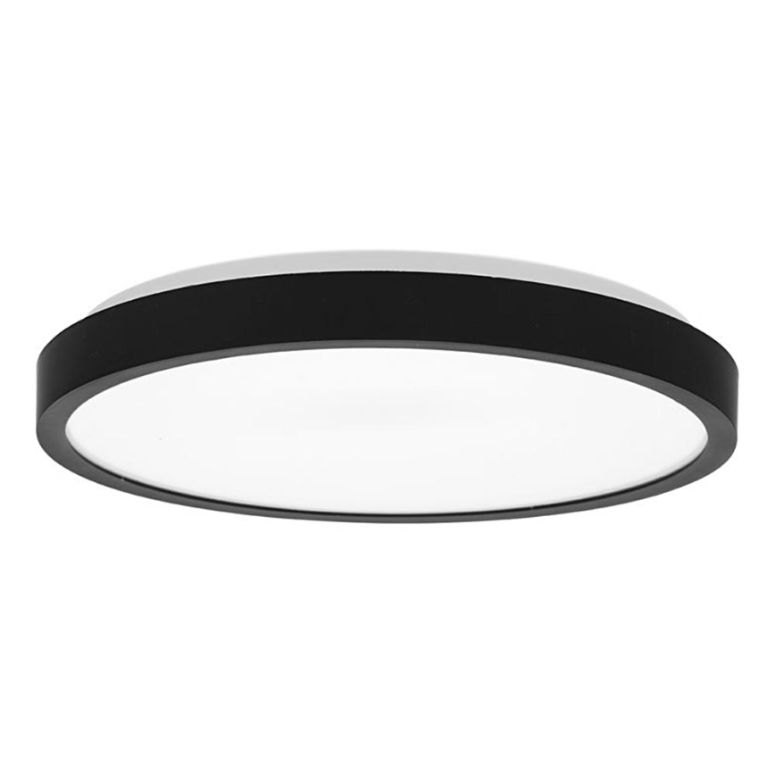 Светодиодный потолочный светильник для ванной комнаты LIRA LED/18W/230V 4000K диаметр 29,5 см IP44 черный