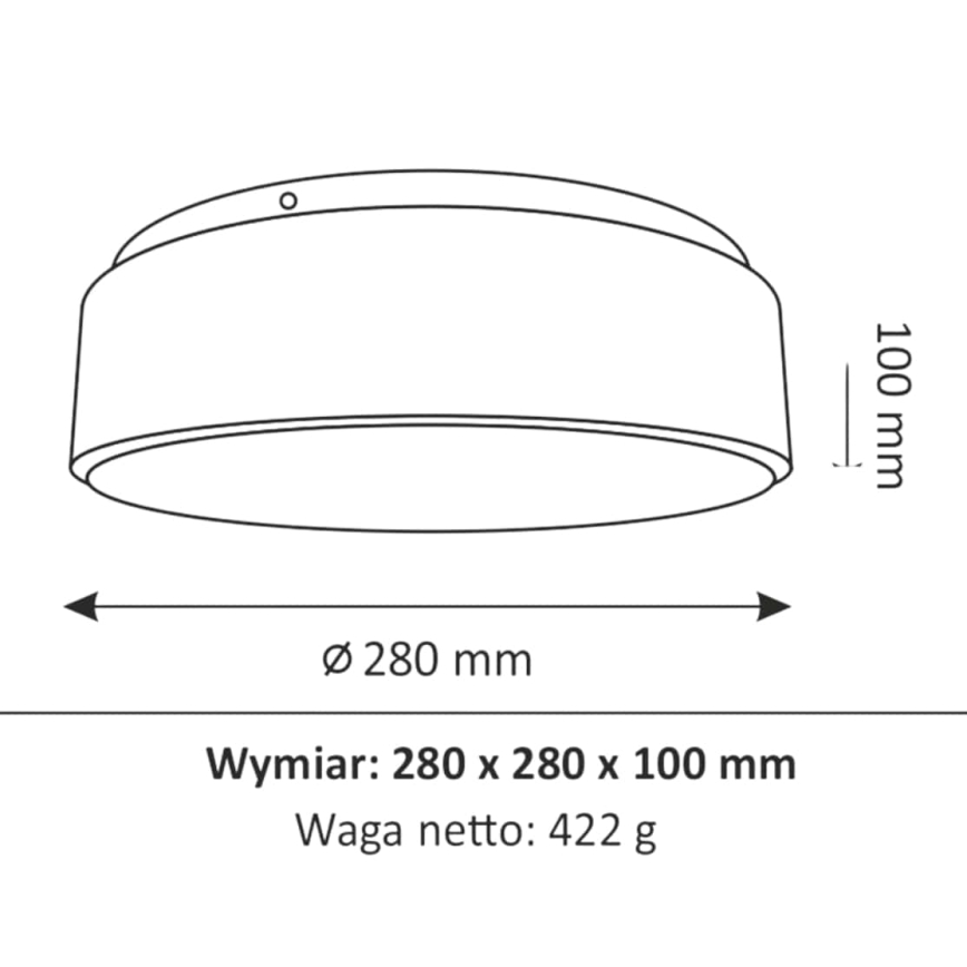 Светодиодный потолочный светильник для ванной комнаты RENE LED/15W/230V IP44 черный