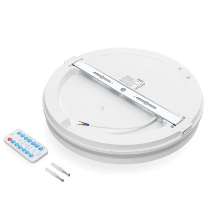 Светодиодный потолочный светильник для ванной комнаты с датчиком LED/18W/230V 3000/4000/6500K IP65 диаметр 30 см белый + дистанционное управление