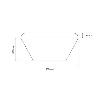 Светодиодный потолочный светильник для ванной комнаты с датчиком NEMO LED/16W/230V IP44 черный