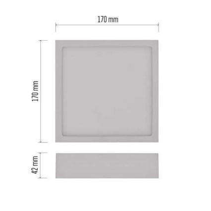 Светодиодный потолочный светильник NEXXO LED/12,5W/230V 3000/3500/4000K 17x17 см белый