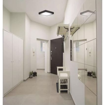 Светодиодный потолочный светильник NEXXO LED/12,5W/230V 3000/3500/4000K 17x17 см черный