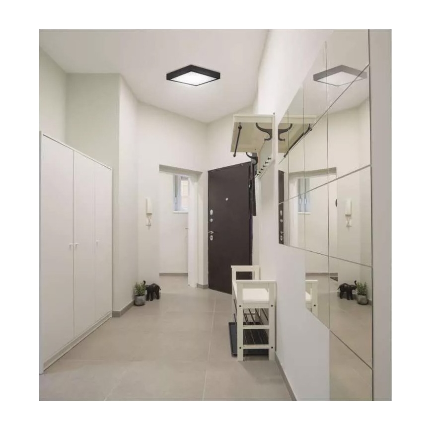 Светодиодный потолочный светильник NEXXO LED/12,5W/230V 3000/3500/4000K 17x17 см черный