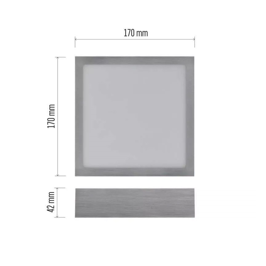 Светодиодный потолочный светильник NEXXO LED/12,5W/230V 3000/3500/4000K 17x17 см блестящий хром