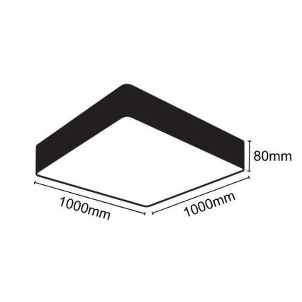 Светодиодный потолочный светильник LED/170W/230V 4000K 100x100 см