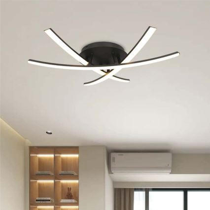 Светодиодный потолочный светильник LED/20W/230V 3000K черный