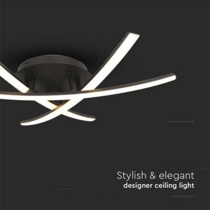 Светодиодный потолочный светильник LED/20W/230V 3000K черный