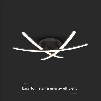 Светодиодный потолочный светильник LED/20W/230V 3000K черный