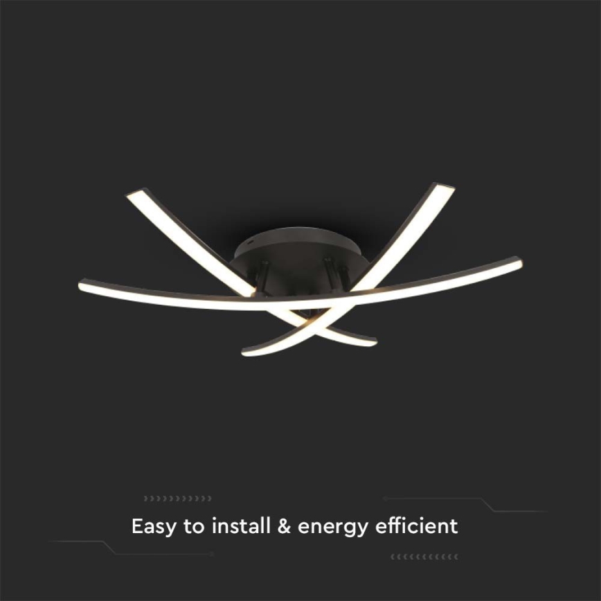 Светодиодный потолочный светильник LED/20W/230V 3000K черный