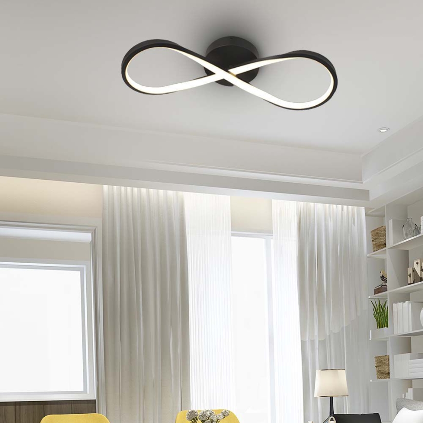 Светодиодный потолочный светильник LED/24W/230V 3000K черный
